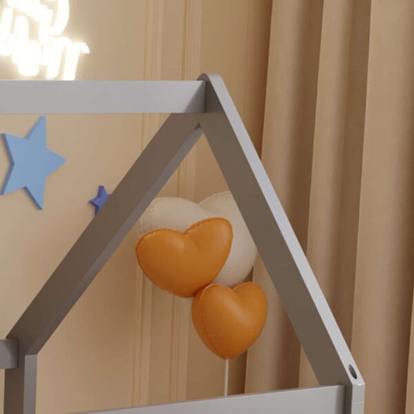 ΚΡΕΒΑΤΙ ΠΑΙΔΙΚΟ PEPE HM677.05 τ.MONTESSORI ΞΥΛΟ ΠΕΥΚΟ ΓΚΡΙ- 190x90εκ - Image 5