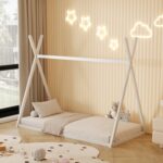 ΚΡΕΒΑΤΙ ΠΑΙΔΙΚΟ MUNK HM681.03 τ.MONTESSORI ΜΑΣΙΦ ΞΥΛΟ ΠΕΥΚΟΥ ΛΕΥΚΟ- 190x90εκ - Image 2