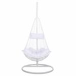 ΚΡΕΜΑΣΤΗ ΠΟΛΥΘΡΟΝΑ ΦΩΛΙΑ MILLIE HM5996.03 ΜΕΤΑΛΛΟ-ΣΥΝΘ.RATTAN ΛΕΥΚΟ Φ95x195Υεκ. - Image 3