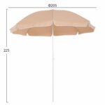 ΟΜΠΡΕΛΑ ΘΑΛΑΣΣΗΣ RANDALL 8 FIBERGLASS ΑΚΤΙΝΕΣ 2.20μ HM6015.04 MOKA - Image 2