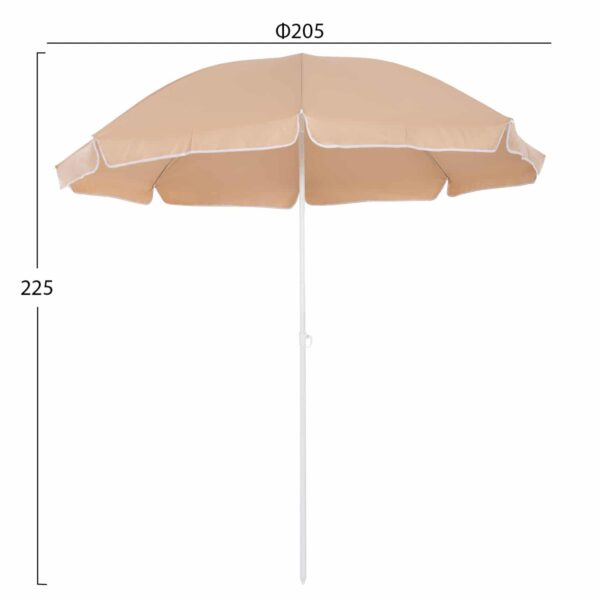 ΟΜΠΡΕΛΑ ΘΑΛΑΣΣΗΣ RANDALL 8 FIBERGLASS ΑΚΤΙΝΕΣ 2.20μ HM6015.04 MOKA - Image 2