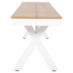 ΠΑΓΚΑΚΙ ΑΛΟΥΜΙΝΙΟΥ TAWNEE HM6038.02 ΛΕΥΚΟ-POLYWOOD ΚΑΘΙΣΜΑ ΦΥΣΙΚΟ 150x36x45Υεκ. - Image 4