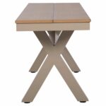 ΠΑΓΚΑΚΙ ΑΛΟΥΜΙΝΙΟΥ TAWNEE HM6038.04 ΣΑΜΠΑΝΙ-POLYWOOD ΚΑΘΙΣΜΑ ΦΥΣΙΚΟ 150x36x45Υεκ. - Image 5