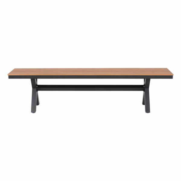 ΠΑΓΚΑΚΙ ΑΛΟΥΜΙΝΙΟΥ TAWNEE HM6040.01 ΑΝΘΡΑΚΙ-POLYWOOD ΚΑΘΙΣΜΑ ΦΥΣΙΚΟ 220x36x44,5Υεκ. - Image 3