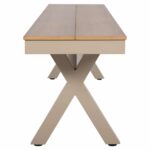 ΠΑΓΚΑΚΙ ΑΛΟΥΜΙΝΙΟΥ TAWNEE HM6040.04 ΣΑΜΠΑΝΙ-POLYWOOD ΚΑΘΙΣΜΑ ΦΥΣΙΚΟ 220x36x44,5Υεκ. - Image 5