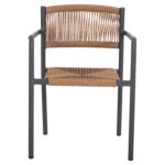 ΠΟΛΥΘΡΟΝΑ ΑΛΟΥΜΙΝΙΟΥ STER HM5786.12 ΑΝΘΡΑΚΙ-ΣΥΝΘ.RATTAN ΜΠΕΖ 55,5x53x78Υεκ. - Image 3