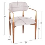 ΠΟΛΥΘΡΟΝΑ BERLINETA HM18021.01 ΞΥΛΟ ΟΞΙΑΣ-ΜΕΤΑΛΛΟ-ΥΦΑΣΜΑ ΕΚΡΟΥ 57x55x83Υεκ. - Image 2