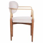 ΠΟΛΥΘΡΟΝΑ BERLINETA HM18021.01 ΞΥΛΟ ΟΞΙΑΣ-ΜΕΤΑΛΛΟ-ΥΦΑΣΜΑ ΕΚΡΟΥ 57x55x83Υεκ. - Image 4