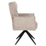 ΠΟΛΥΘΡΟΝΑΚΙ ZORIN HM9846.07 ΣΚΟΥΡΟ ΜΠΕΖ ΥΦΑΣΜΑ-ΜΑΥΡΑ ΜΕΤΑΛΛΙΚΑ ΠΟΔΙΑ 64x66x94,5Υεκ. - Image 4