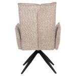 ΠΟΛΥΘΡΟΝΑΚΙ ZORIN HM9846.07 ΣΚΟΥΡΟ ΜΠΕΖ ΥΦΑΣΜΑ-ΜΑΥΡΑ ΜΕΤΑΛΛΙΚΑ ΠΟΔΙΑ 64x66x94,5Υεκ. - Image 6