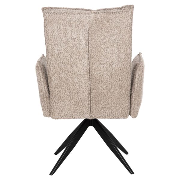 ΠΟΛΥΘΡΟΝΑΚΙ ZORIN HM9846.07 ΣΚΟΥΡΟ ΜΠΕΖ ΥΦΑΣΜΑ-ΜΑΥΡΑ ΜΕΤΑΛΛΙΚΑ ΠΟΔΙΑ 64x66x94,5Υεκ. - Image 6