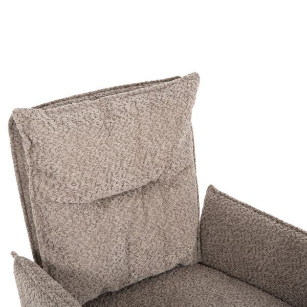 ΠΟΛΥΘΡΟΝΑΚΙ ZORIN HM9846.07 ΣΚΟΥΡΟ ΜΠΕΖ ΥΦΑΣΜΑ-ΜΑΥΡΑ ΜΕΤΑΛΛΙΚΑ ΠΟΔΙΑ 64x66x94,5Υεκ. - Image 7