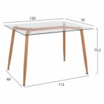 ΣΕΤ 5ΤΜΧ ΤΡΑΠΕΖΙ ΦΥΣΙΚΟ ΜΕ ΓΥΑΛΙ & ΚΑΡΕΚΛΕΣ VEGAS ΛΕΥΚΟ ΧΡΩΜΑ HM11085 - Image 2