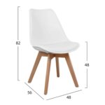 ΣΕΤ 5ΤΜΧ ΤΡΑΠΕΖΙ ΦΥΣΙΚΟ ΜΕ ΓΥΑΛΙ & ΚΑΡΕΚΛΕΣ VEGAS ΛΕΥΚΟ ΧΡΩΜΑ HM11085 - Image 3