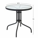 ΣΕΤ ΕΞΩΤ. ΧΩΡΟΥ 3ΤΜΧ HM10713 ΜΑΥΡΟ ΜΕΤΑΛΛΟ-ΓΥΑΛΙ ΑΣΦΑΛΕΙΑΣ-ΜΑΥΡΟ TEXTILENE - Image 2