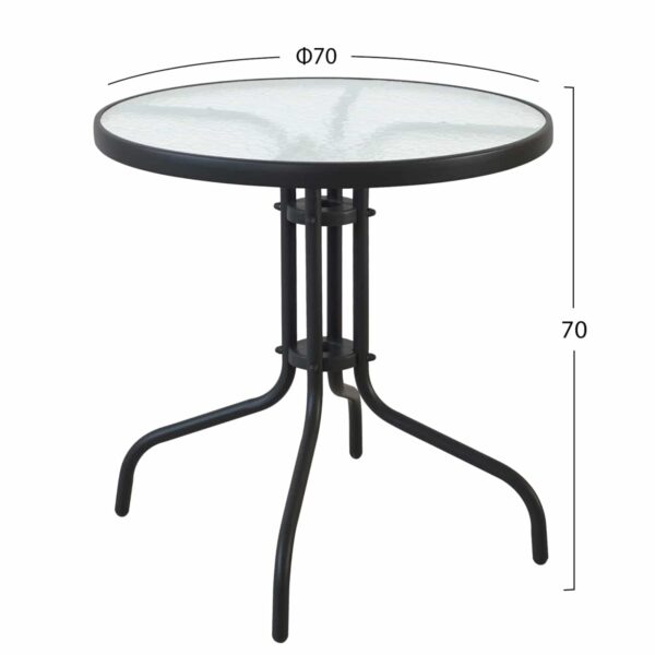 ΣΕΤ ΕΞΩΤ. ΧΩΡΟΥ 3ΤΜΧ HM10713 ΜΑΥΡΟ ΜΕΤΑΛΛΟ-ΓΥΑΛΙ ΑΣΦΑΛΕΙΑΣ-ΜΑΥΡΟ TEXTILENE - Image 2