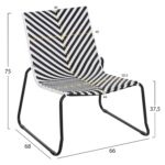 ΣΕΤ ΕΞΩΤ.ΧΩΡΟΥ PONY HM6081 ΜΕΤΑΛΛΙΚΟ ΤΡΑΠΕΖΙ-2 ΚΑΡΕΚΛΕΣ ΛΕΥΚΟ-ΜΑΥΡΟ ΣΥΝΘ.RATTAN - Image 2