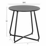 ΣΕΤ ΕΞΩΤ.ΧΩΡΟΥ PONY HM6081 ΜΕΤΑΛΛΙΚΟ ΤΡΑΠΕΖΙ-2 ΚΑΡΕΚΛΕΣ ΛΕΥΚΟ-ΜΑΥΡΟ ΣΥΝΘ.RATTAN - Image 3