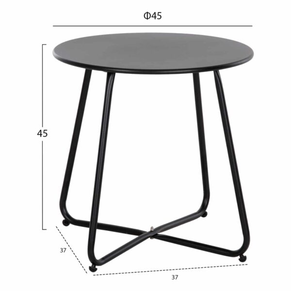 ΣΕΤ ΕΞΩΤ.ΧΩΡΟΥ PONY HM6081 ΜΕΤΑΛΛΙΚΟ ΤΡΑΠΕΖΙ-2 ΚΑΡΕΚΛΕΣ ΛΕΥΚΟ-ΜΑΥΡΟ ΣΥΝΘ.RATTAN - Image 3
