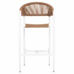 ΣΚΑΜΠΟ BAR ΑΛΟΥΜΙΝΙΟΥ GREGG HM5788.11 ΛΕΥΚΟ-ΜΠΕΖ ΤΗΣ ΑΜΜΟΥ ΣΥΝΘ.RATTAN 55x57x106Υεκ. - Image 3