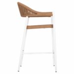 ΣΚΑΜΠΟ BAR ΑΛΟΥΜΙΝΙΟΥ GREGG HM5788.11 ΛΕΥΚΟ-ΜΠΕΖ ΤΗΣ ΑΜΜΟΥ ΣΥΝΘ.RATTAN 55x57x106Υεκ. - Image 4