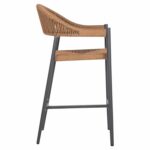 ΣΚΑΜΠΟ BAR ΑΛΟΥΜΙΝΙΟΥ GREGG HM5788.12 ΑΝΘΡΑΚΙ-ΜΠΕΖ ΤΗΣ ΑΜΜΟΥ ΣΥΝΘ.RATTAN 54x57x106Υεκ - Image 4