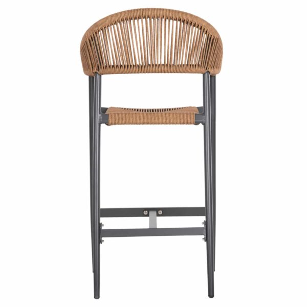 ΣΚΑΜΠΟ BAR ΑΛΟΥΜΙΝΙΟΥ GREGG HM5788.12 ΑΝΘΡΑΚΙ-ΜΠΕΖ ΤΗΣ ΑΜΜΟΥ ΣΥΝΘ.RATTAN 54x57x106Υεκ - Image 6