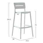 ΣΚΑΜΠΟ BAR ΠΟΛΥΠΡΟΠΥΛΕΝΙΟΥ SNOD2 HM6100.01 ΛΕΥΚΟ 37,2x50x101,5Υεκ. - Image 2