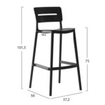 ΣΚΑΜΠΟ BAR ΠΟΛΥΠΡΟΠΥΛΕΝΙΟΥ SNOD2 HM6100.02 ΜΑΥΡΟ 37,2x50x101,5Υεκ. - Image 2