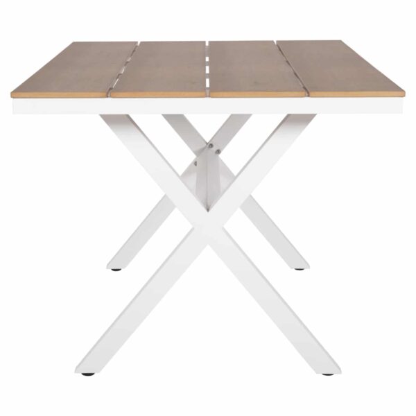 ΤΡΑΠΕΖΙ ΑΛΟΥΜΙΝΙΟΥ ΟΡΘΟΓΩΝΙΟ TAWNEE HM6037.02 ΛΕΥΚΟ-POLYWOOD ΦΥΣΙΚΟ 150x89,5x73Υεκ - Image 5