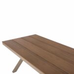 ΤΡΑΠΕΖΙ ΑΛΟΥΜΙΝΙΟΥ ΟΡΘΟΓΩΝΙΟ TAWNEE HM6039.04 ΣΑΜΠΑΝΙ-POLYWOOD ΦΥΣΙΚΟ 219,5x89,5x73Υ - Image 6