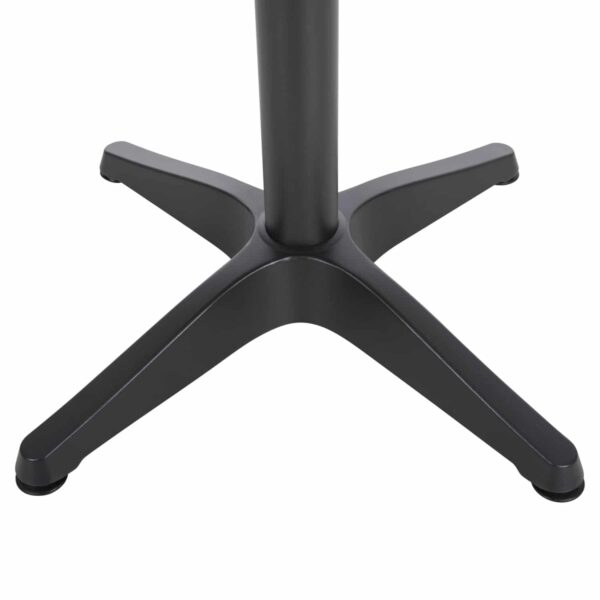 ΤΡΑΠΕΖΙ ΑΛΟΥΜΙΝΙΟΥ ΣΤΡΟΓΓΥΛΟ ALEXA HM6086.01 ΑΝΘΡΑΚΙ-POLYWOOD TOP ΦΥΣΙΚΟ Φ60x73Υεκ. - Image 4