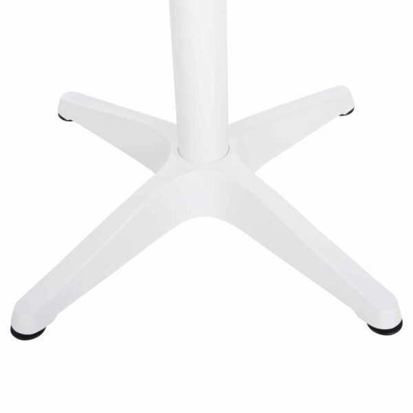 ΤΡΑΠΕΖΙ ΑΛΟΥΜΙΝΙΟΥ ΣΤΡΟΓΓΥΛΟ ALEXA HM6086.02 ΛΕΥΚΟ-POLYWOOD TOP ΦΥΣΙΚΟ Φ60x73Υεκ. - Image 6