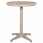 ΤΡΑΠΕΖΙ ΑΛΟΥΜΙΝΙΟΥ ΣΤΡΟΓΓΥΛΟ ALEXA HM6086.04 ΣΑΜΠΑΝΙ-POLYWOOD TOP ΦΥΣΙΚΟ Φ60x73Υεκ. - Image 3