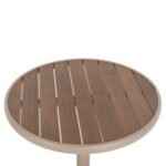 ΤΡΑΠΕΖΙ ΑΛΟΥΜΙΝΙΟΥ ΣΤΡΟΓΓΥΛΟ ALEXA HM6086.04 ΣΑΜΠΑΝΙ-POLYWOOD TOP ΦΥΣΙΚΟ Φ60x73Υεκ. - Image 4