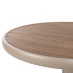 ΤΡΑΠΕΖΙ ΑΛΟΥΜΙΝΙΟΥ ΣΤΡΟΓΓΥΛΟ ALEXA HM6086.04 ΣΑΜΠΑΝΙ-POLYWOOD TOP ΦΥΣΙΚΟ Φ60x73Υεκ. - Image 5