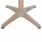 ΤΡΑΠΕΖΙ ΑΛΟΥΜΙΝΙΟΥ ΣΤΡΟΓΓΥΛΟ ALEXA HM6086.04 ΣΑΜΠΑΝΙ-POLYWOOD TOP ΦΥΣΙΚΟ Φ60x73Υεκ. - Image 6