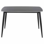 ΤΡΑΠΕΖΙ RAVEN HM9854.02 ΚΕΡΑΜΙΚΟ TOP ΜΑΥΡΟ ΜΑΡΜΑΡΟ-ΜΑΥΡΟ ΜΕΤΑΛΛΟ 120x70x73Υεκ. - Image 3