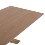 ΤΡΑΠΕΖΙ PAOLO HM9853 MDF ΜΕ ΚΑΠΛΑΜΑ ΦΡΑΞΙΝΟΥ-ΠΟΔΙΑ RUBBERWOOD-ΦΥΣΙΚΟ 180x90x75Yεκ - Image 5
