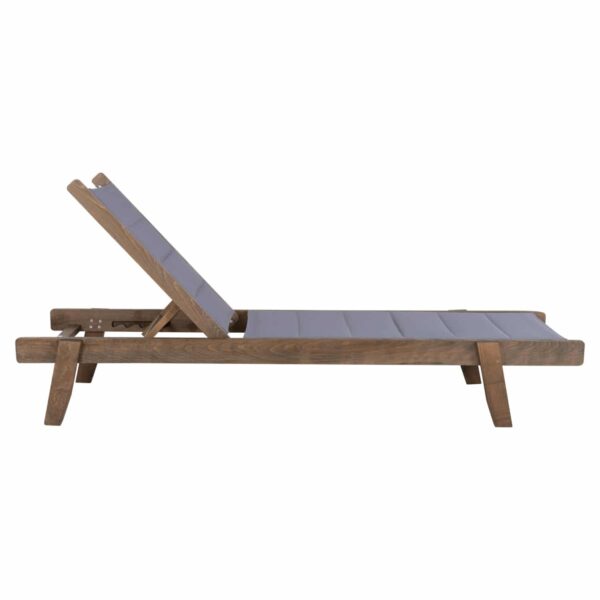 ΞΑΠΛΩΣΤΡΑ MILOS HM10685.02 ΞΥΛΟ ΟΞΙΑΣ ΣΕ ΚΑΡΥΔΙ-ΓΚΡΙ TEXTILENE 204x65x31,5-92,5Υεκ. - Image 3