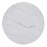 STOCKHOLM ΤΡΑΠΕΖΙ ΡΟΤΟΝΤΑ ΛΕΥΚΟ ΜΕ ΟΨΗ ΜΑΡΜΑΡΟΥ 110x110x75 02-0516 - Image 3