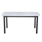 PLUTO ΤΡΑΠΕΖΙ ΛΕΥΚΟ ΜΕ ΟΨΗ ΜΑΡΜΑΡΟΥ 160x90x76 02-0624 - Image 3