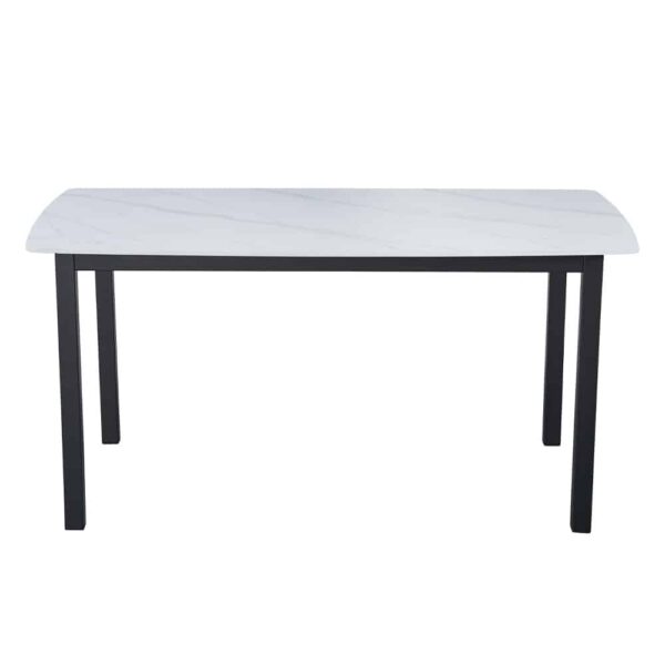PLUTO ΤΡΑΠΕΖΙ ΛΕΥΚΟ ΜΕ ΟΨΗ ΜΑΡΜΑΡΟΥ 160x90x76 02-0624 - Image 3
