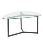 ROCKS COFFEE TABLE SET 2ΤΕΜ ΔΙΑΦΑΝΟ FUME ΜΑΥΡΟ 82x59x40 04-0915 - Image 5