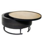 BARREL COFFEE TABLE ΜΕ ΑΠΟΘ/ΚΟ ΧΩΡΟ ΜΑΥΡΟ ΦΥΣΙΚΟ ΜΑΥΡΟ 80x80x39.5 04-0962 - Image 2