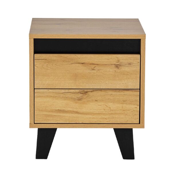 ARABICA ΚΟΜΟΔΙΝΟ 2ΣΥΡΤΑΡΙΑ SONOMA ΜΑΥΡΟ 40x38x45 09-1964 - Image 2