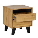 ARABICA ΚΟΜΟΔΙΝΟ 2ΣΥΡΤΑΡΙΑ SONOMA ΜΑΥΡΟ 40x38x45 09-1964 - Image 3