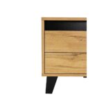 ARABICA ΚΟΜΟΔΙΝΟ 2ΣΥΡΤΑΡΙΑ SONOMA ΜΑΥΡΟ 40x38x45 09-1964 - Image 4