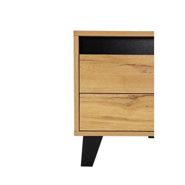 ARABICA ΚΟΜΟΔΙΝΟ 2ΣΥΡΤΑΡΙΑ SONOMA ΜΑΥΡΟ 40x38x45 09-1964 - Image 4