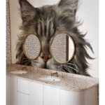 LISCIO ΚΑΘΡΕΠΤΗΣ ΤΟΙΧΟΥ ΧΡΥΣΟ 46x46x3 11-0388 - Image 2